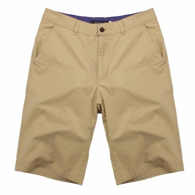 Summer Casual Shorts Classic Men Knee Length Chinos