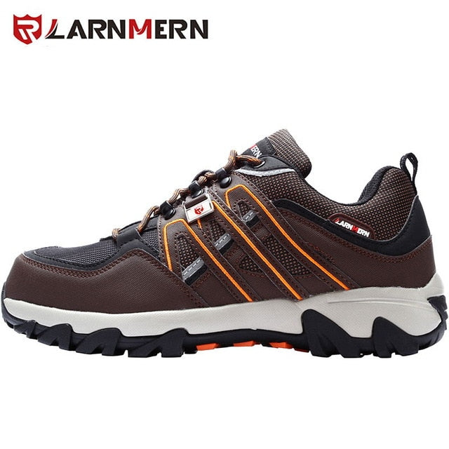 LARNMERN Men Steel Toe Safety Shoes SRC Non-slip Working Security Protection Footwear Breathable Durable Hiking Sneaker