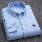 100% Cotton Oxford Men's Long Sleeve Dress Shirt