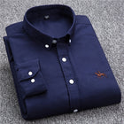 Oxford Cotton Long Sleeve Button-Down Work Shirt