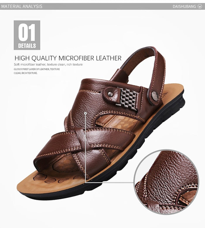 Men Leather Sandals  Classic Men Shoes