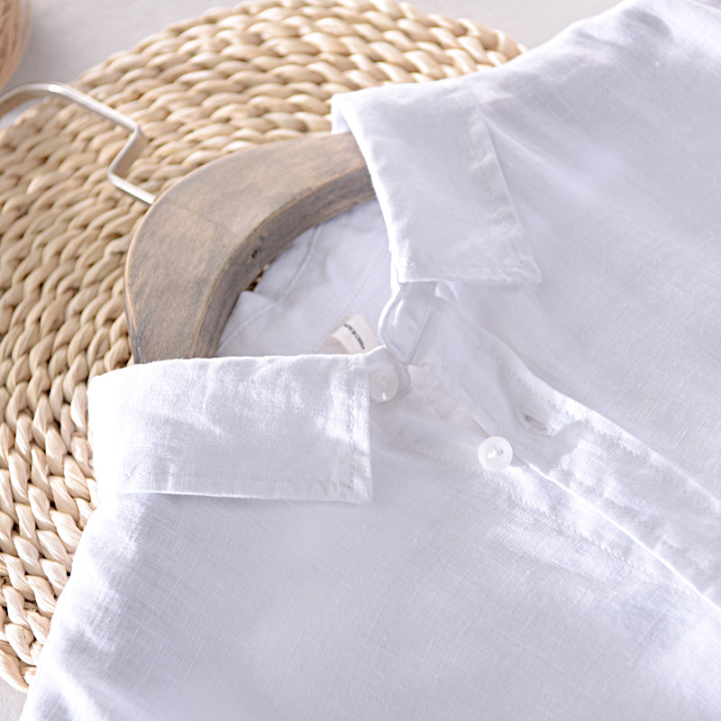 Designer Italy 100% Linen Long-sleeved Shirt